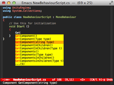 autocompletion popup